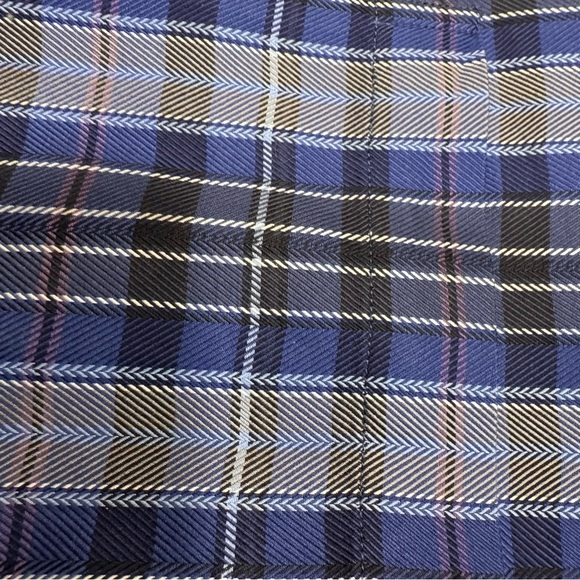 NWOT Robert  Talbott Carmel Blue Plaid 100% COTTON Button Down Casual Shirt Sz M - Picture 7 of 11
